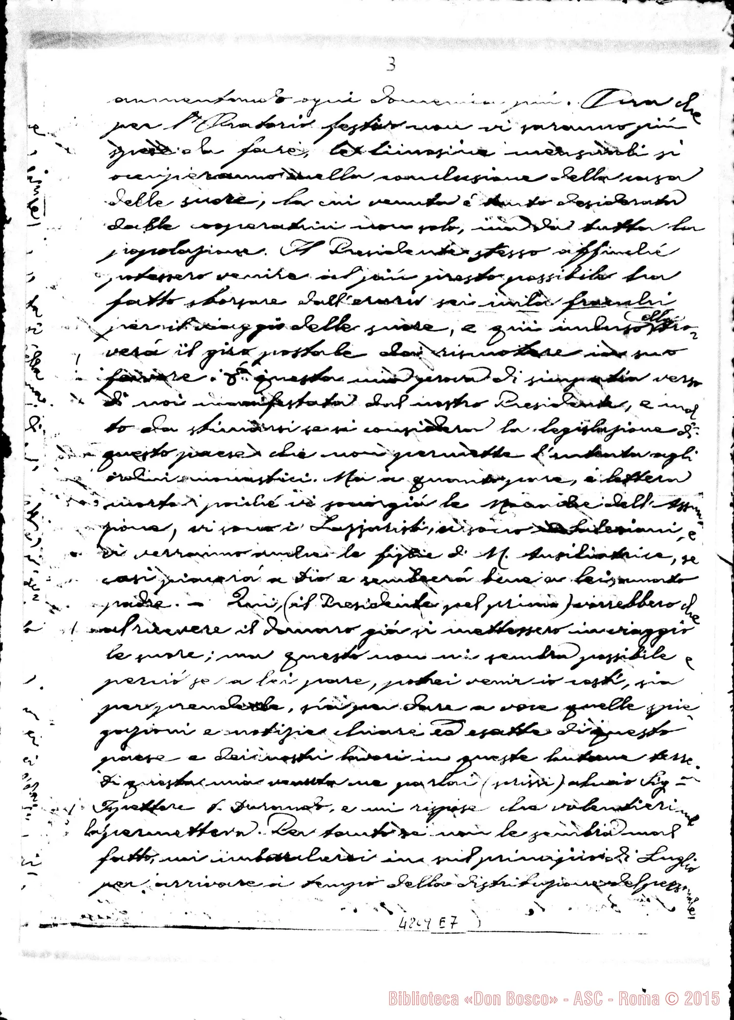 Fotogramma E 7 — Lettera di D. Misieri Giuseppe-Don Rua. Santa Tecla, 13-03-1902. Autografo Rua E Rinaldi. Fotocopia
