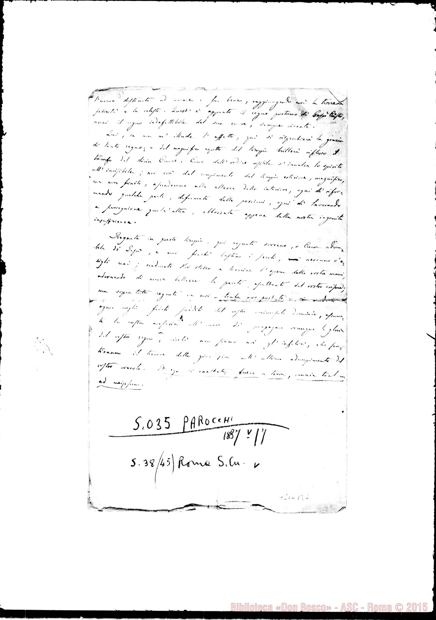 Fotogramma B 7 — Card. Parocchi: Omelia al Castro Pretorio, il 19-05-1887