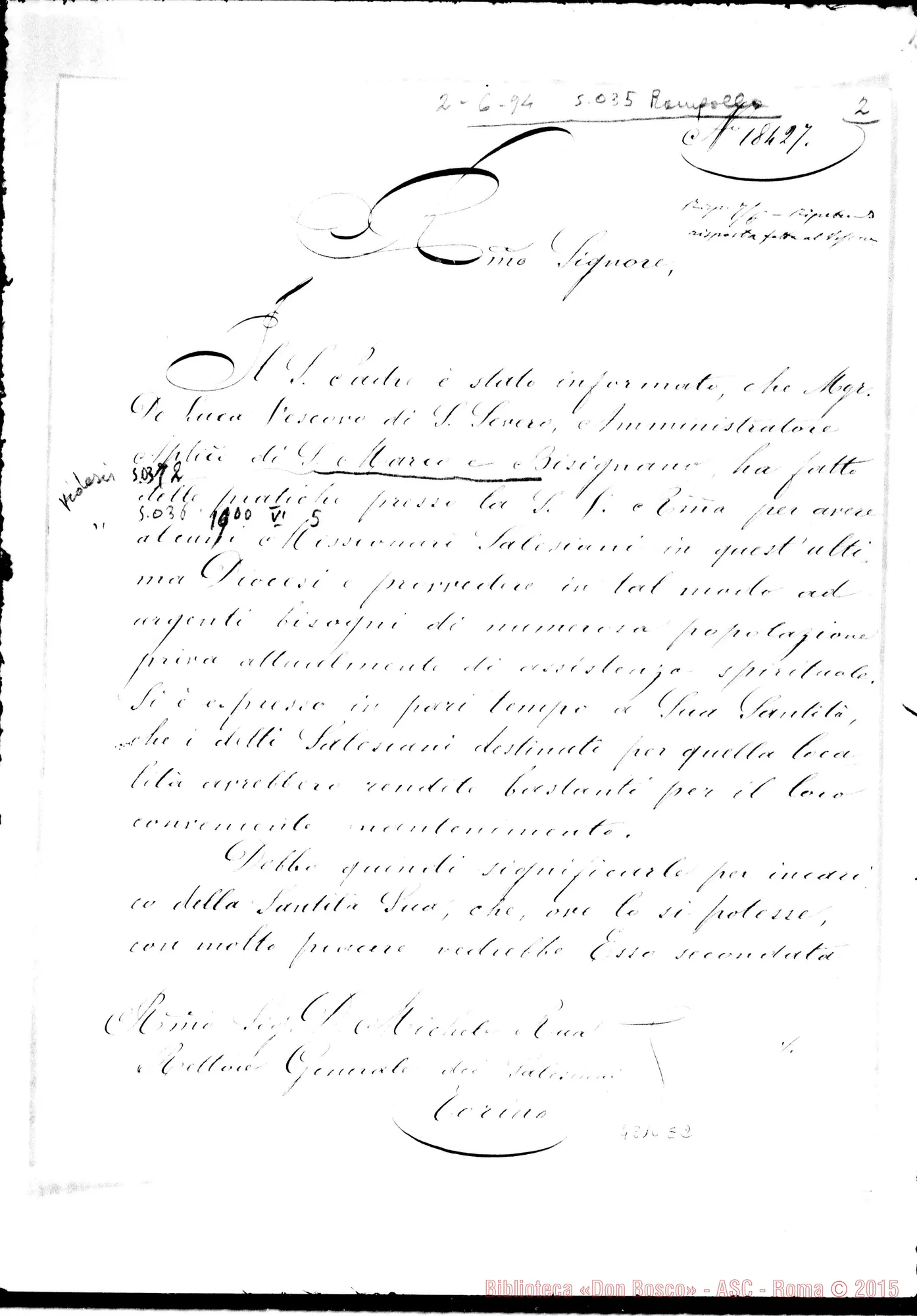 Fotogramma E 2 — Card. Rampolla-Don Rua. Roma, 2-06-1894