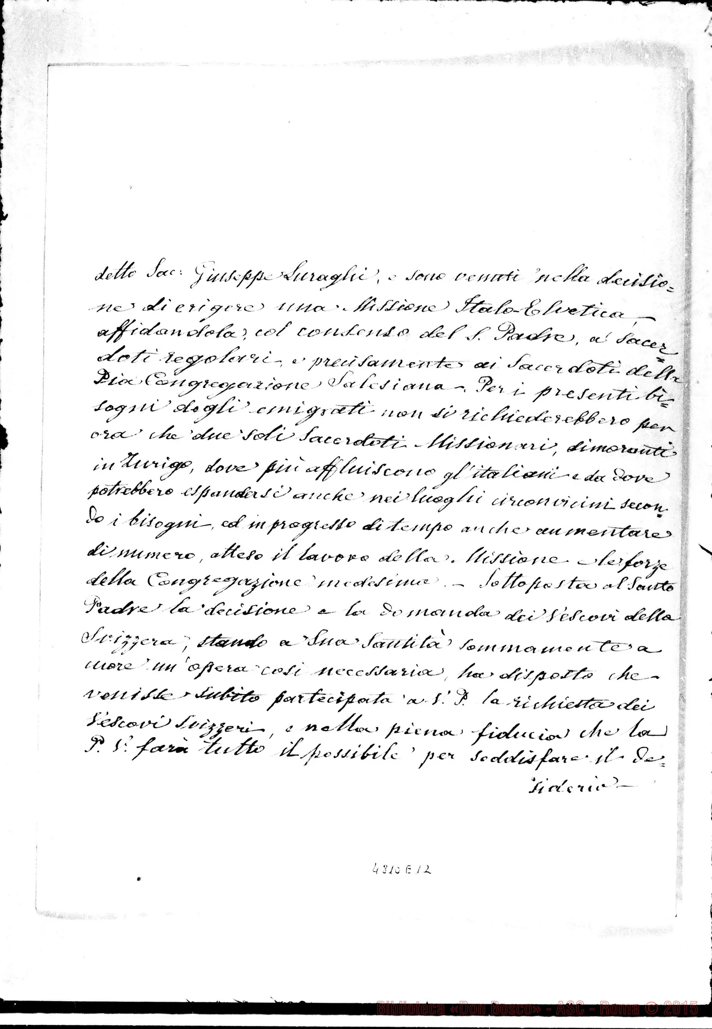 Fotogramma E 12 — Card. Rampolla-Don Rua. Roma, 12-01-1897