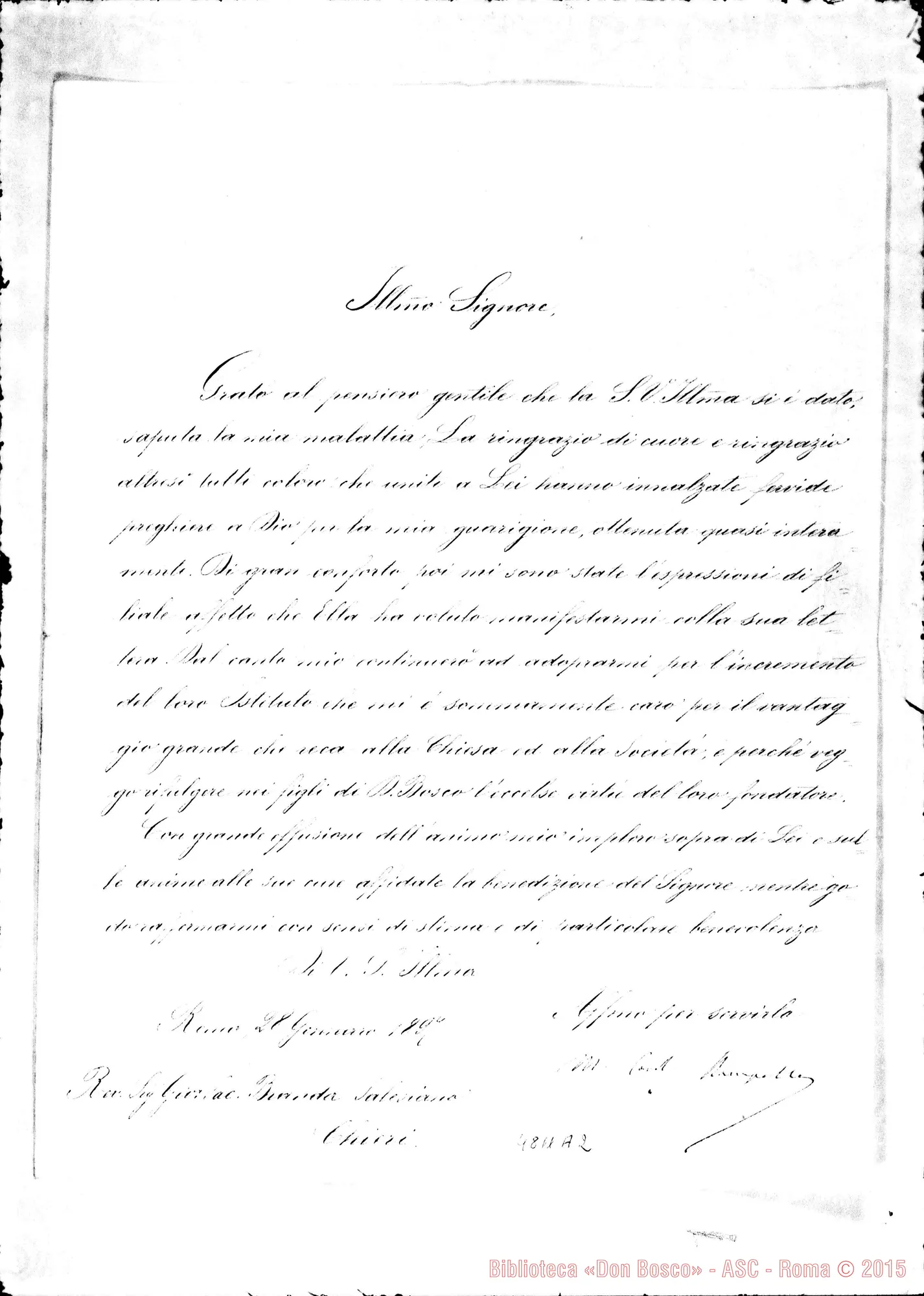 Fotogramma A 2 — Card. Rampolla-Don Branda Giovanni. Roma, 28-01-1897