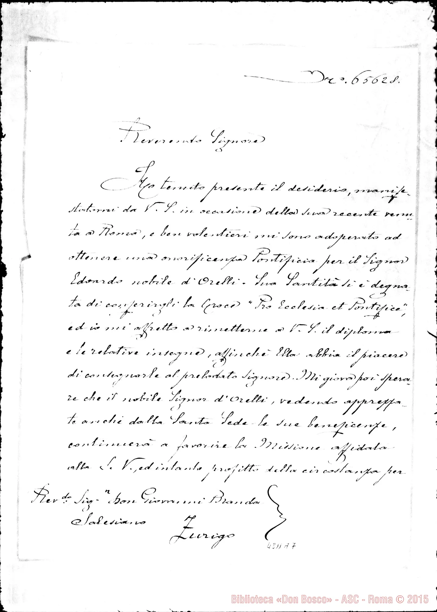Fotogramma A 7 — Card. Rampolla-Don Branda Giov.. Roma, 25-09-1901
